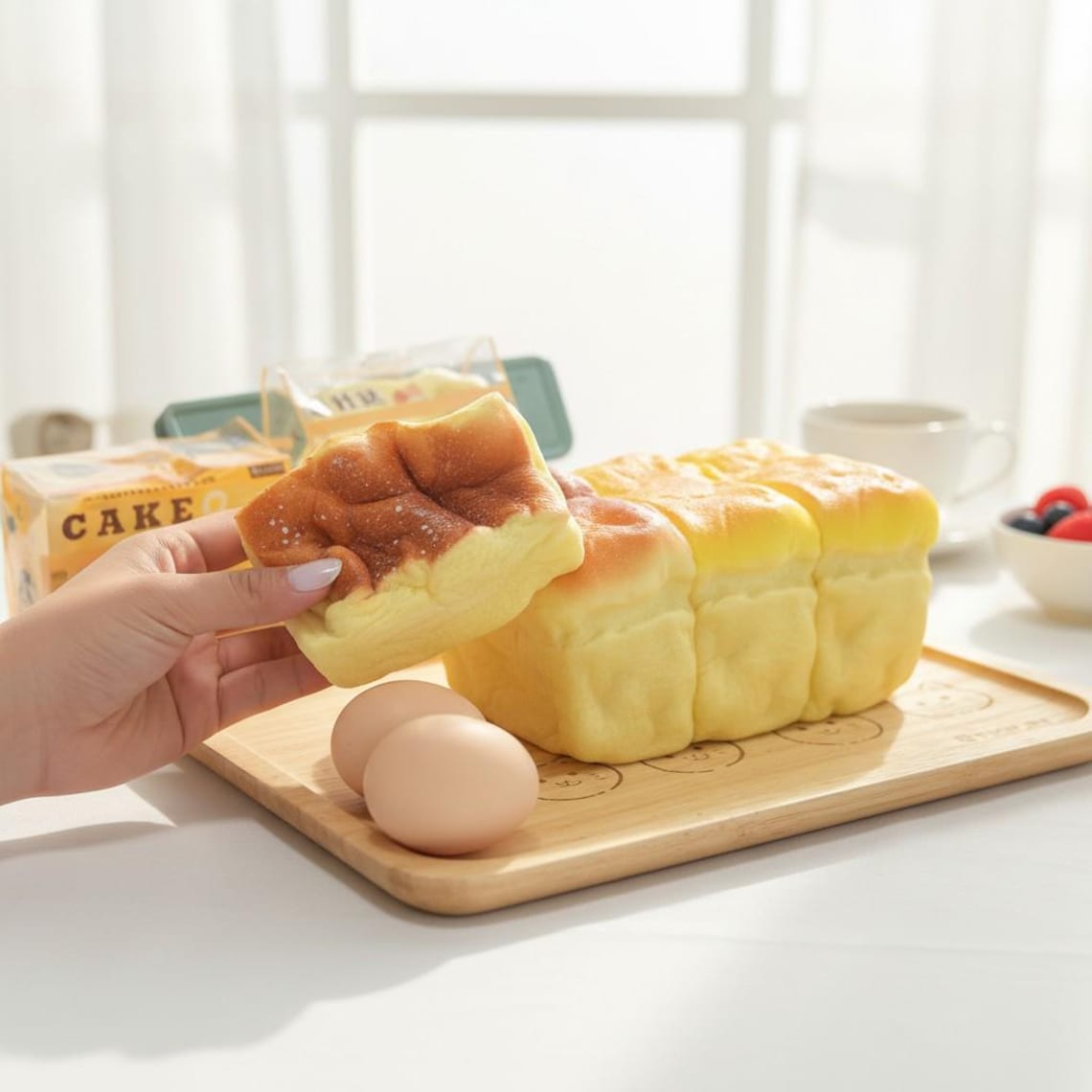 Super Soft Bread Squishy - Slow Rebound Simulation Toy, Tender Skin Feel, Stress Relief