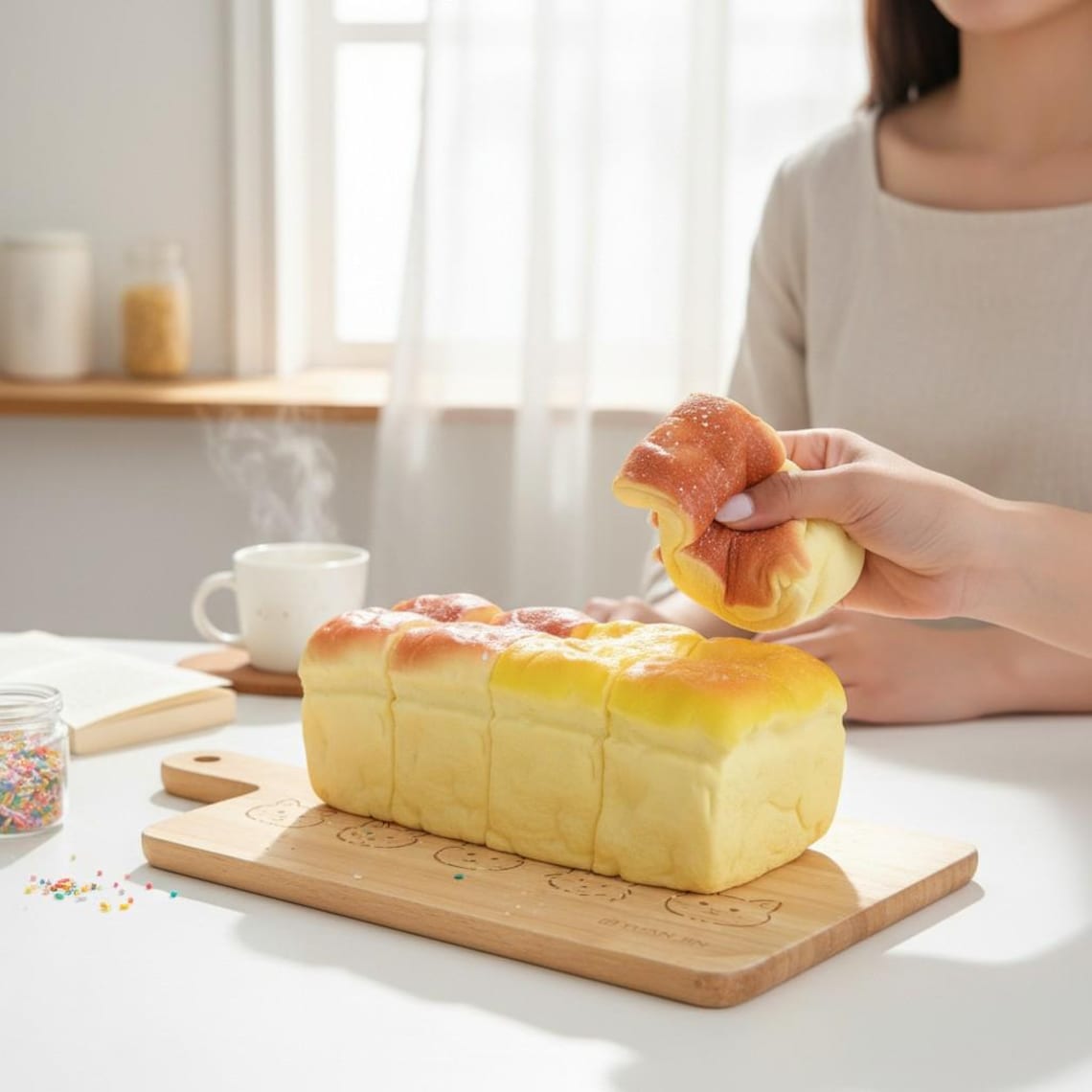 Super Soft Bread Squishy - Slow Rebound Simulation Toy, Tender Skin Feel, Stress Relief